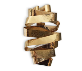 Gold metal wall art