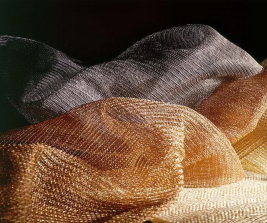 Draped metallic hospitality fabric