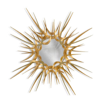 Gold sunburst mirror