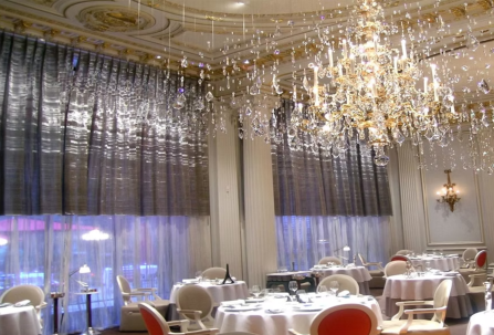 Restaurant sheer drapery