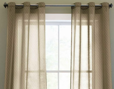 Sheer hotel curtains